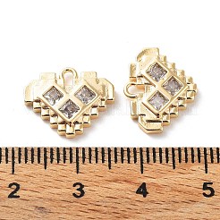Rack Plating Brass Micro Pave Cubic Zirconia Pendants&nbsp;KK-K333-94G
