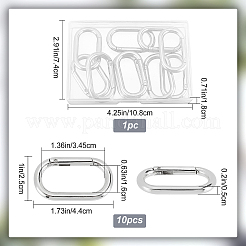 10Pcs Zinc Alloy Spring Gate Rings&nbsp;PALLOY-GF0001-03