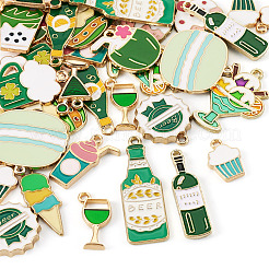 34Pcs 17 Styles Food Theme Alloy Enamel Pendants&nbsp;ENAM-TA0003-65