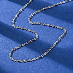 2.5MM 304 Stainless Steel Rope Chain Necklaces&nbsp;NJEW-T016-26P
