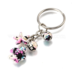 5Pcs Synthetic Turquoise Keychains&nbsp;KEYC-JKC01370