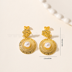 Vintage Zinc Alloy Imitation Pearl Dangle Stud Earrings&nbsp;ZX5900
