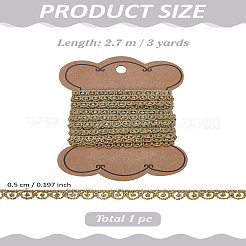 3 Yards Vintage Metallic Gold Polyester Lace Trim&nbsp;OCOR-LP0002-52