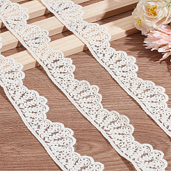 2 Yards Shell Shaped Cotton Hollow Flower Lace Trim&nbsp;OCOR-LP0001-12