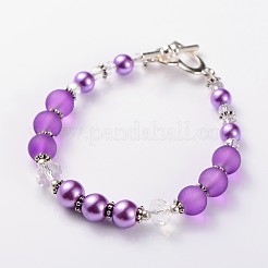 Lovely Frosted Glass Beaded Bracelets&nbsp;BJEW-JB01838