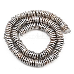 Electroplated Shell Pearl Beads Strands&nbsp;BSHE-B009-E01-2x7mm-A