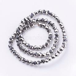 Electroplate Glass Bead Strands&nbsp;EGLA-R042-4mm-06