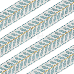 9.9M 3 Colors Leaf Pattern Polyester Jacquard Ribbon&nbsp;OCOR-CY0004-60