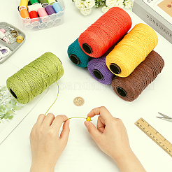 6 Roll 6 Colors 3-Ply Polypropylene Fiber Ice Silk Hand Knitting Light Body Yarn&nbsp;OCOR-WR0001-41