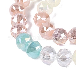 Electroplate Imitation Jade & Opaque & Transparent Glass Beads Strands&nbsp;EGLA-Q135-8MM-A08