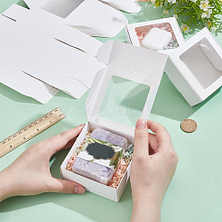 Foldable Creative Kraft Paper Mailer Boxes with Visible Window&nbsp;LS-CON-WH0113-08B-03