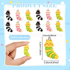 15Pcs 3 Colors Resin Pendants&nbsp;FIND-YW0007-47