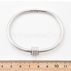 304 Stainless Steel Rhinestone Bangles for Women&nbsp;BJEW-Z092-04P