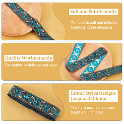 Ethnic Style Embroidery Polycotton Ribbons&nbsp;OCOR-WH0066-66