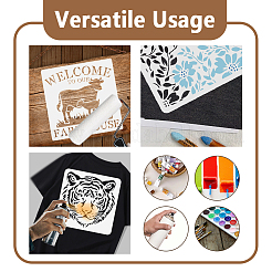 2Pcs 2 Styles PET Hollow Out Drawing Painting Stencils&nbsp;DIY-WH0669-093