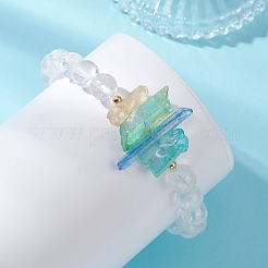 Natural Quartz Crystal Beaded Stretch Bracelets for Women&nbsp;BJEW-TA00727
