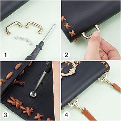 12 Sets 3 Colors Zinc Alloy Bag Suspension Clasps&nbsp;FIND-WR0005-56