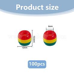 100Pcs Opaque Resin European Beads&nbsp;RESI-DC0001-52