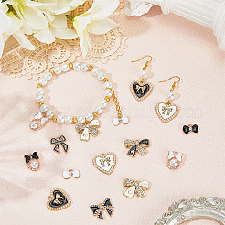 20Pcs 10 Styles Alloy Enamel Pendants&nbsp;ENAM-SC0006-09