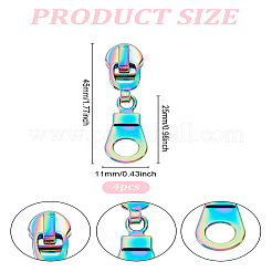 4Pcs #5 Alloy Zipper Sliders&nbsp;FIND-LP0007-35