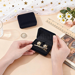 Portable Travel Velvet Jewelry Organizer Cases for Tie Clips&nbsp;CON-WH0089-248