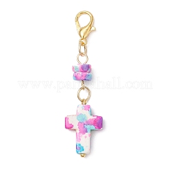 4Pcs Synthetic Turquoise Pendant Decorations&nbsp;HJEW-JM03973