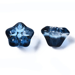 Transparent Spray Painted Glass Beads&nbsp;GGLA-S054-011A-03