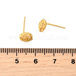 Rose 925 Sterling Silver Micro Pave Clear Cubic Zirconia Stud Earrings&nbsp;EJEW-S271-01G