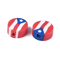 Independence Day Handmade Polymer Clay Beads&nbsp;CLAY-Q253-12A