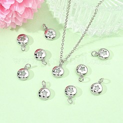 SHEGRACE Brass Clear Cubic Zirconia Charms&nbsp;XGRQ3P174-593P