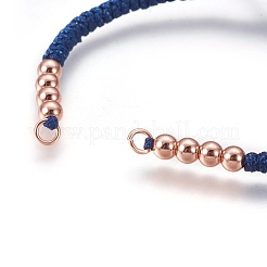 Nylon Cord Braided Bead Bracelets Making&nbsp;BJEW-F360-FRG04