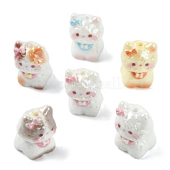 10Pcs 5 Colors Electroplate Opaque Resin Beads&nbsp;RESI-CJZ0001-12