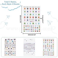 12Sheets 3 Style Evil Eye Pattern Nail Art Stickers Decals&nbsp;DIY-GA0004-14