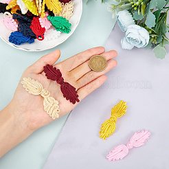 28sets 7 color Handmade Chinese Frogs Knots Buttons Sets&nbsp;BUTT-NB0001-38-1