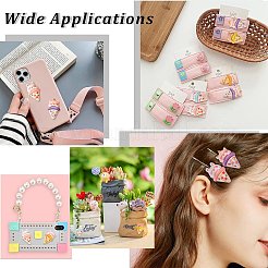 30Pcs 5 Styles Opaque Resin Imitation Animal Pizza Cabochons&nbsp;RESI-CJ0003-67