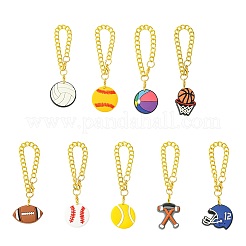 9Pcs 9 Styles Ball Game PVC Plastic Cup Charms&nbsp;HJEW-CJ0001-18