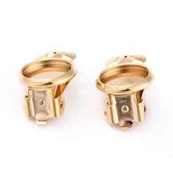 304 Stainless Steel Clip-on Earring Setting&nbsp;STAS-L244-50C-G