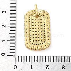 Rack Plating Brass Micro Pave Clear Cubic Zirconia Pendants&nbsp;KK-C047-05G