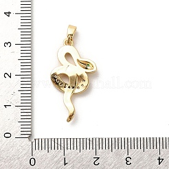Brass Micro Pave Cubic Zirconia Pendants&nbsp;KK-C108-01F-G