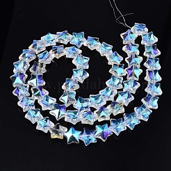 Electroplate Glass Beads Strand&nbsp;EGLA-S188-18-B03
