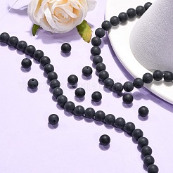 Dyed & Heated Natural Black Agate Beads Strands&nbsp;X-G-H1617
