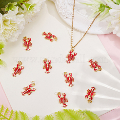 10Pcs Brass Enamel Pendants&nbsp;KK-BBC0025-02