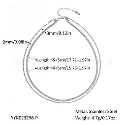 Fashionable Stainless Steel Double Layer Necklaces for Women&nbsp;VZ1613-2