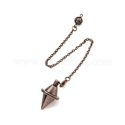 Brass Cable Chain Pointed Dowsing Pendulums&nbsp;HJEW-D004-04