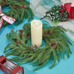 Flexible Glue PE Christmas Wreath&nbsp;AJEW-WH20060-20