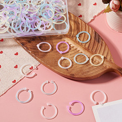 150Pcs 6 Colors Plastic Loose Leaf Book Binder Hinged Rings&nbsp;FIND-TA0010-54B