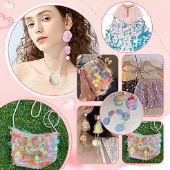 1340Pcs 8 Styles PVC Paillette/Sequin Pendants&nbsp;PVC-GA0001-01A