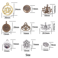 Tibetan Style Filigree Alloy Pendants&nbsp;TIBEP-SC0001-18