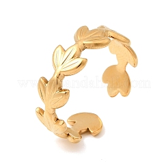 304 Stainless Steel Cuff Open Rings for Women&nbsp;RJEW-L342-08G