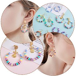 DIY Heishi Beaded Earring Making Kit&nbsp;DIY-SZ0009-48